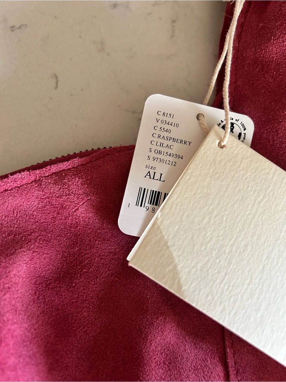 Free People Roma Suede Tote in Raspberry-Maxamillion, Strawberry Charms, & Scarf